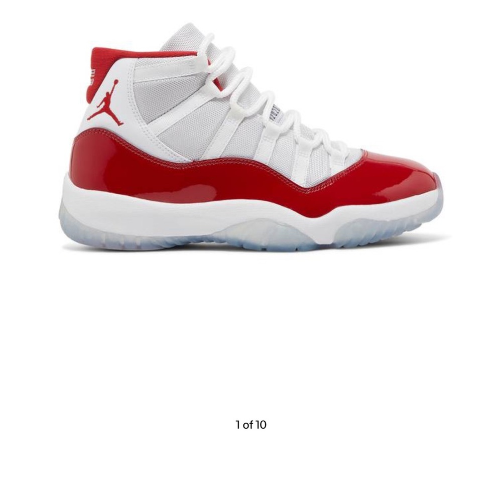 Kids Red and White Jordan Sneakers